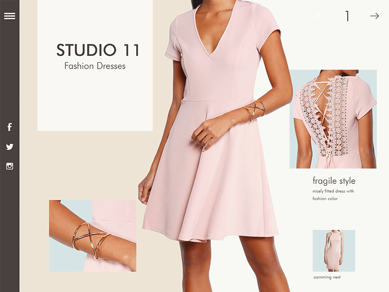 Studio 11 design dresses fashion gif graphic logo page web website