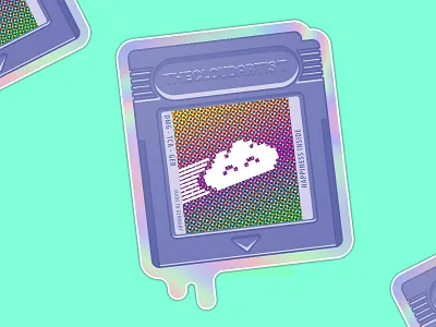 Holographic Gameboy cartridge sticker