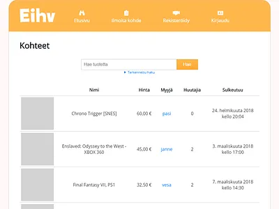 Online auction website design action design online website