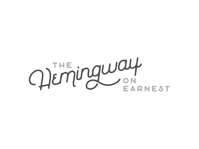 The Hemingway on Earnest apartment gray hemingway script
