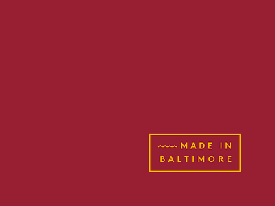 Made In Baltimore branding crabs made md sea sticker tag