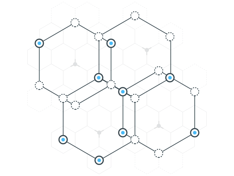 Information Grid animation blockchain crypto data hexagon motion security software technology transfer