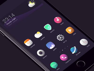 Mobile phone theme design colour design dribbble icon light logo theme ui ux