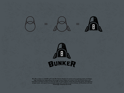 'Bunker' logo mood board. abstract illustration logo