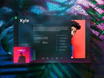 Spotify artist info - Fluent style design fluent spotify