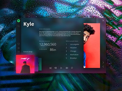 Spotify artist info - Fluent style design fluent spotify