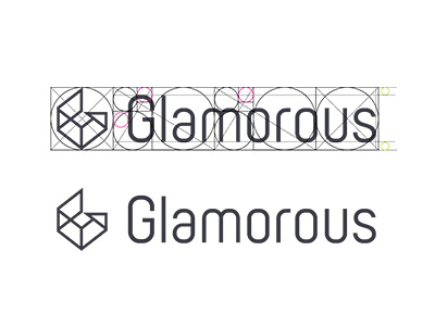 Glamorous Grid collection goldenratio grid identity logo making minimal monotone