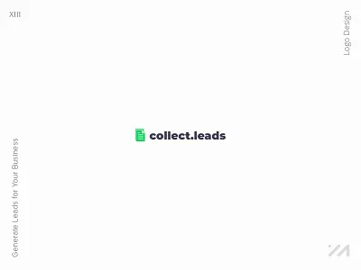 Collect Leads Logo Design graphic design icon identity design illustrator lettering logo design logos logotype