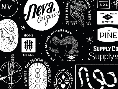 Home Means Ne❤ada branding brooklyn horse identity illustration linework moon mustang nevada nyc reno snake