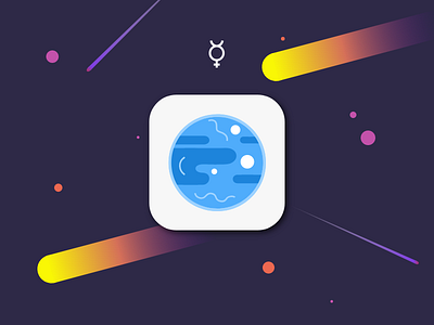 Daily UI - 005 App Icon daily daily ui dailyui005 icon mercury planet planets solar system space ui xd