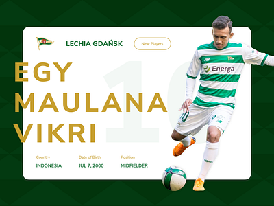 Player Card bio card design football gdansk indonesia info player soccer trends ui ux