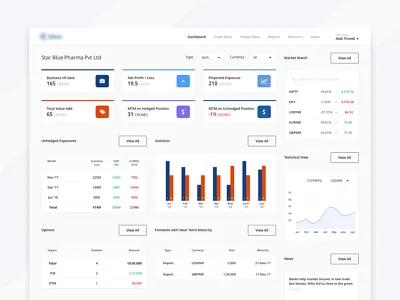 Foreign Exchange Dashboard - Light Theme finance foreign exchange light theme ui ux web app