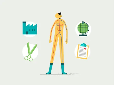 Compression Stocking badge color design flat icon illustration infography vector