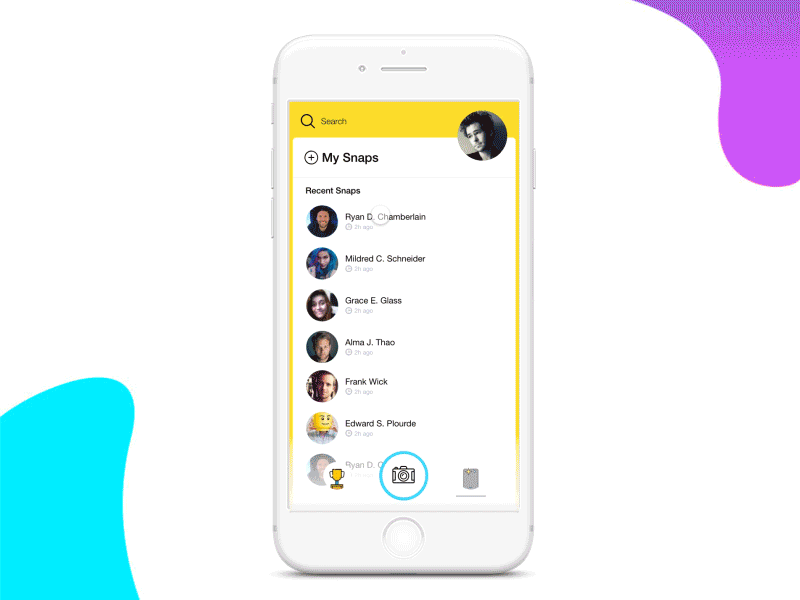 Snapchat Concept App | iOS | UI/UX animation app ios snapchat ui ux video