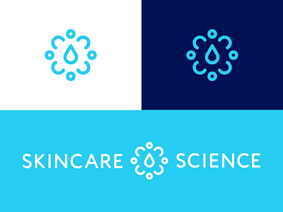 Skincare Science / logo design beauty branding care cosmetics cosmetology cream drop femine iconic logo identity logo minimal molecule ornament ornamental science skin skincare water