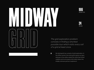 Midway Grid // Day 41 daily interaction interface landing minimalistic site typography ui user ux web webdesign