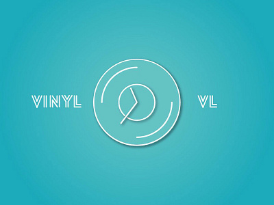 Logo. Clock from vinyl records. clock logo vinyl records