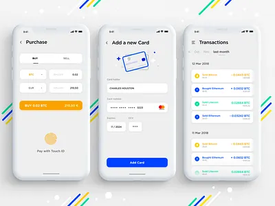 Cryptofolio 02 2d app bitcoin crypto currency finance ios mobile wallet