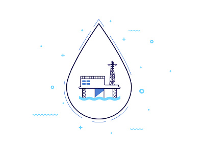 Oil Drop drilling drop droplet energy gas geometric liquid oil rig station vector