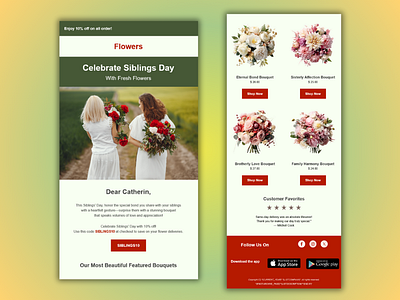 Celebrate Siblings Day with Beautiful Bouquets! email automation email copywritter email copywritting email deliverability email design email marketer email marketing email newsletter email template email template design email template newsletter design klaviyo klaviyo campaign klaviyo flows klaviyo template mailchimp mailchimp automation setup mailchimp campaigns mailchimp segmentation mailchimp template