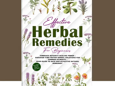 Effective Herbal Remedies For Beginners ebookcover flyer graphic design logo poster