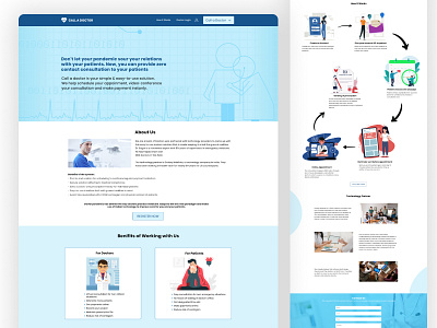 Call a Doctor - A solution to consult a doctor online ui