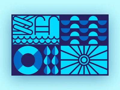 Water Park Icons agency animation branding identity graphic design logo logos park studio typography water