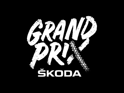 Grand Prix Skoda calligraphy design handwriting lettering logo type typography