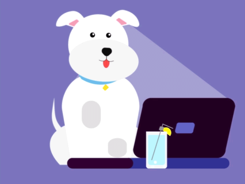 Happiness is an inside job 2d 2danimation aftereffects animation dog doglover illustration love motiondesign motiongraphics petlove vector