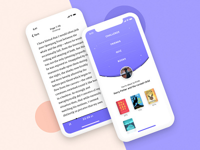 Reading challenge app book figma iphone mobile read ui