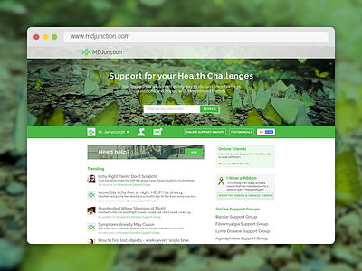 Mdjunction design health logo md site ui ux web