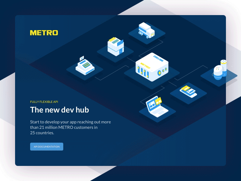 Developer Portal Teaser api developer gradient illustration isometric landing page landingpage ui user experience user interface ux