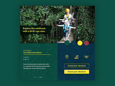 Style tile for a Thai zip-lining and adventure company. adventure branding colour palette design identity rainforest ui user interface web website zip line zipline