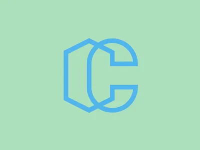 C.C. monogram study brand brand design c capital cc letter logo monogram monograma outline vector