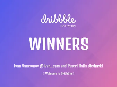 Dribbble Invites - Winners draft drafted dribbble giveaway invite winner