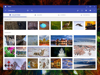 Windows Photos application design desktop material onewindows windows