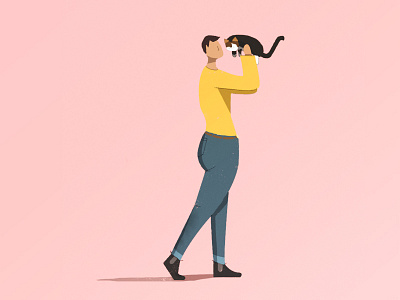 Spouse & Feline cat debut illustration photoshop wife