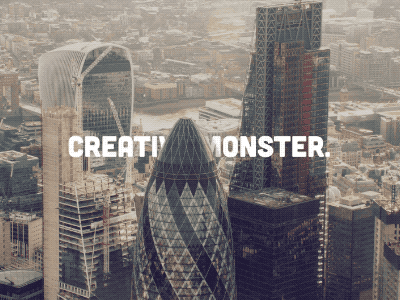 Creative Monster Showreel Coming Soon! branding design flat gif logo showreel type vector video web design
