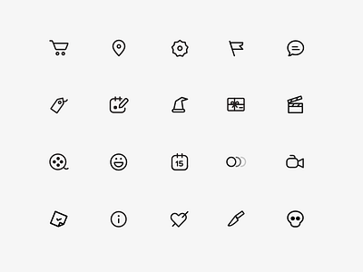 Shopping Centre Icons clean design icons ios minimal outline round shop stroke