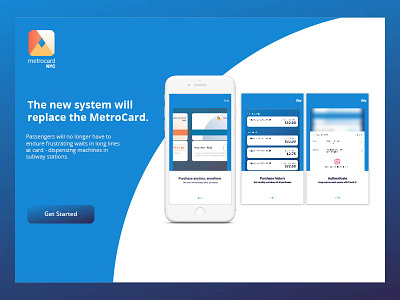 MetroCard Welcome Screens app card iphone landing metro welcome