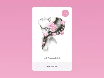 Loren Carter - E-commerce Card - Jewellery card design e commerce illustration user interface