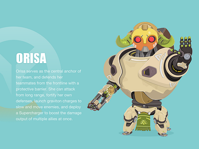 Overwatch - Fat version blizzard design fanart game illustration orisa overwatch ui