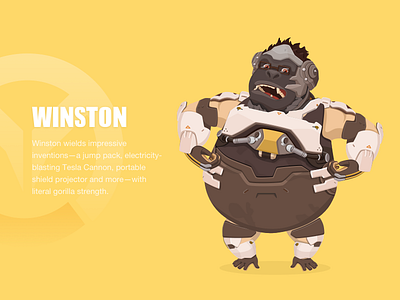 Overwatch - Fat version blizzard design fanart game illustration overwatch ui winston