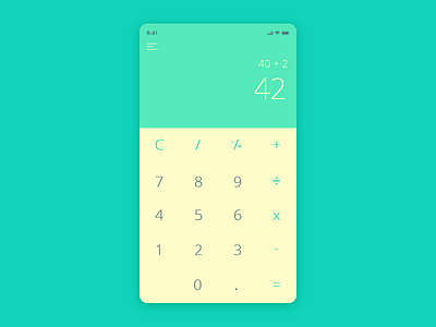 Calculator Design #DailyUi appdesign application calculator dailyui interface ui uidesign userexperience userinterface ux uxdesign