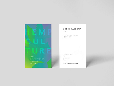 Hempculture Business Card 3 branding business card hemp minimal modern visual identity youth