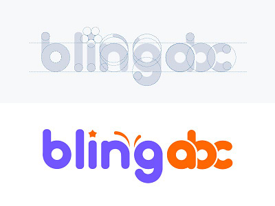 blingabc logo color design illustration logo