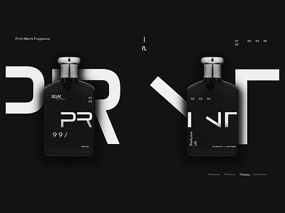 Print BLVK men’s fragrance branding design daily graphic design logo logo design