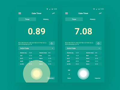 Cube Timer design design inspiration green ui ui design
