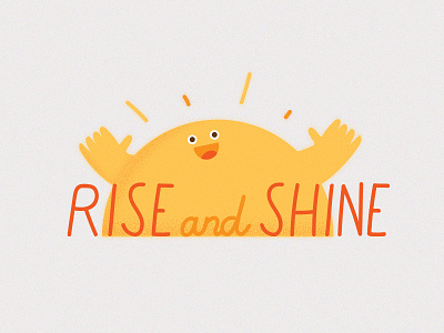 hiiiiiiii creep hello illustration morning rise shine snapchat sun type