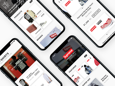 Hype Clothing App UI Project app card design ios iphone minimal modern ui ux